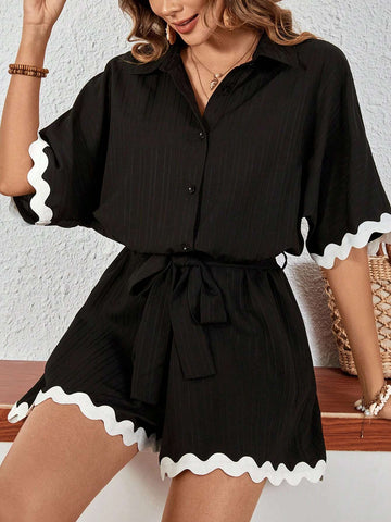 Women's Color Block Simple Daily Jumpsuit