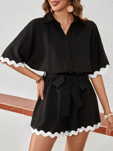 Women's Color Block Simple Daily Jumpsuit