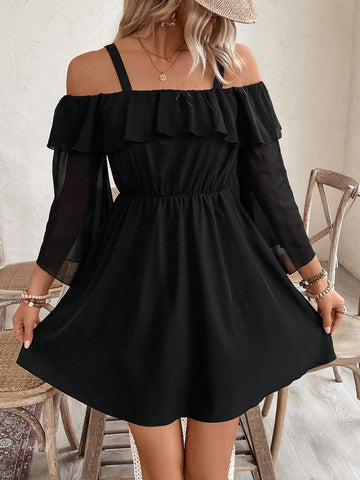 Women's Elegant And Casual Off Shoulder Sleeve Summer Dress