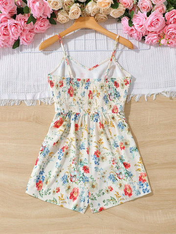 Women's Floral Print Vacation Halter Jumpsuit