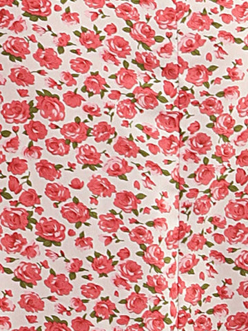 Women's Halter Neck Floral Print Asymmetrical Hem Dress