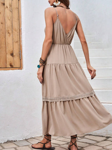Women's Lace Splice Cami Dress