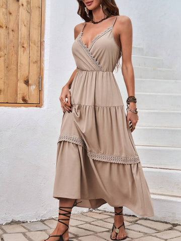 Women's Lace Splice Cami Dress