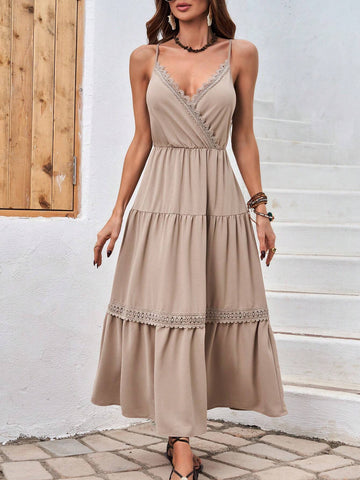 Women's Lace Splice Cami Dress