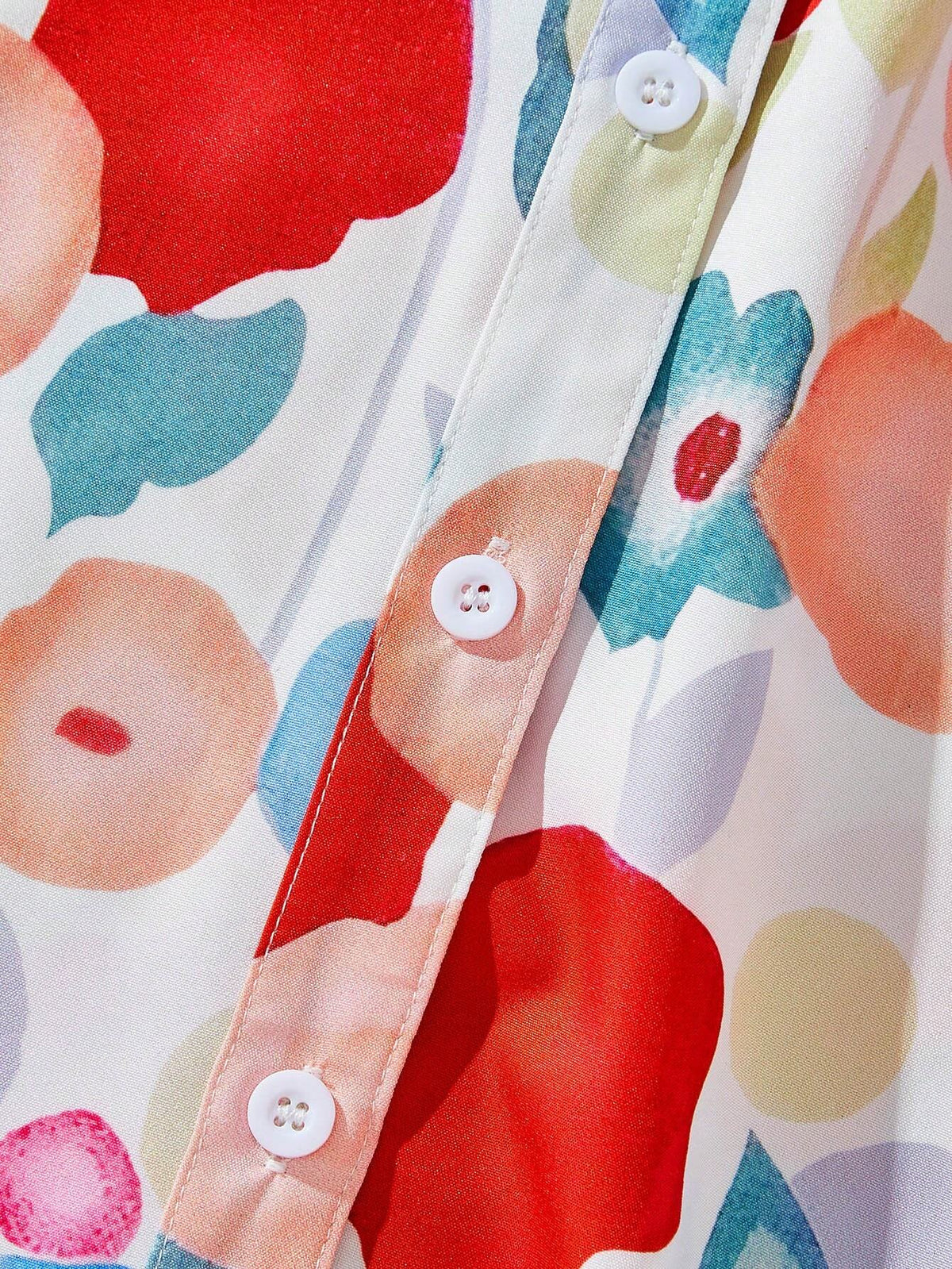 VCAY Women's Loose Floral Printed Long Sleeve Casual Shirt, Spring/Summer