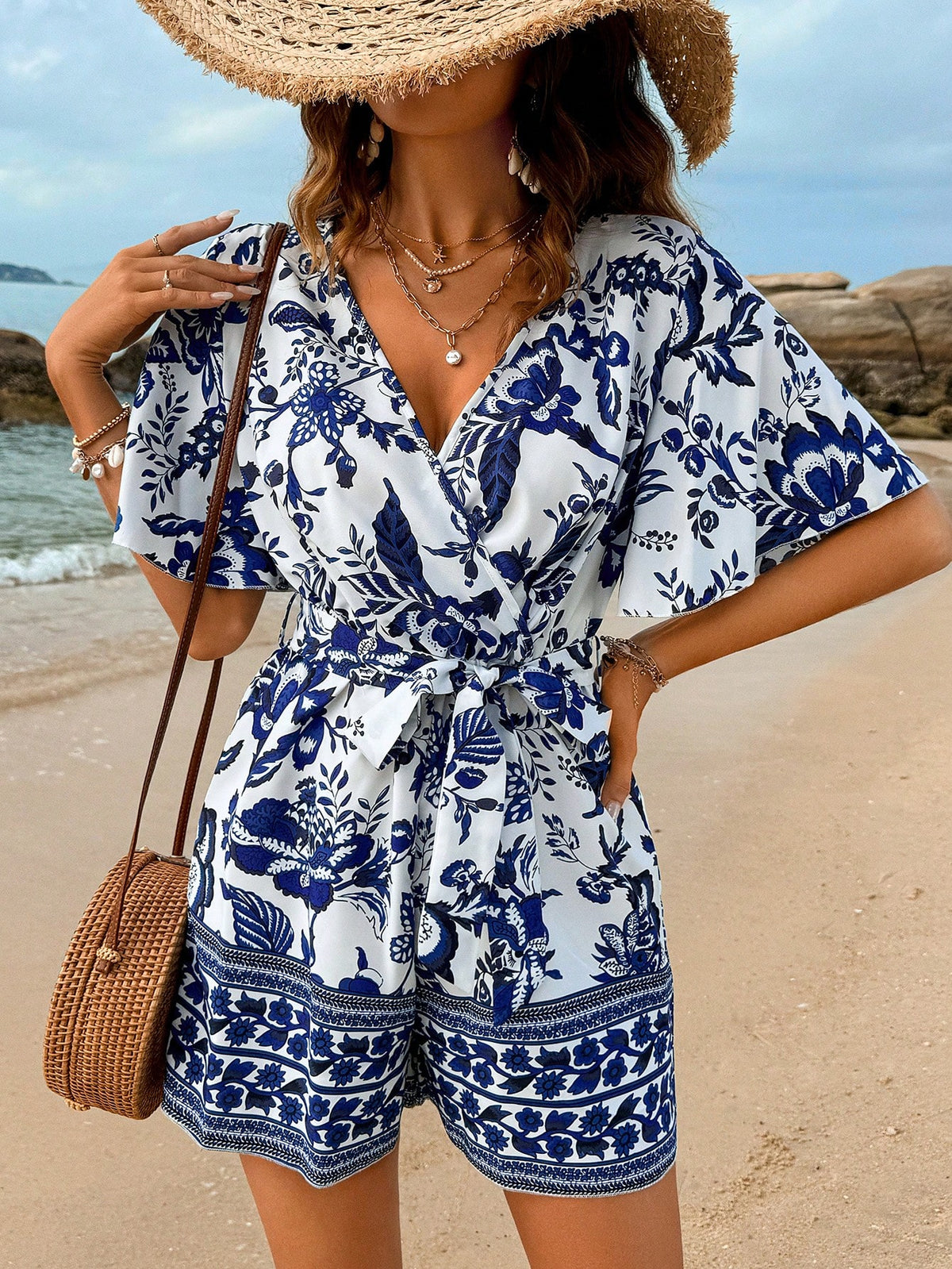 Women's Plant Printed Jumpsuit