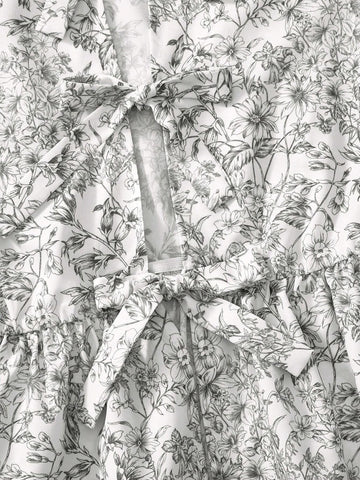 VCAY Women's Printed Round Neck Tie-Up Long Sleeve Cardigan Shirt, Bow Decoration,Fall Women