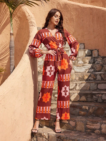 Women's Random Printed Jumpsuit