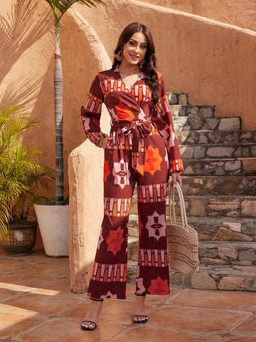 Women's Random Printed Jumpsuit