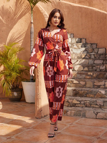 Women's Random Printed Jumpsuit