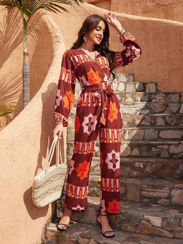 Women's Random Printed Jumpsuit