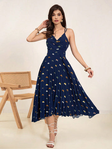 Women's Random Printed Sleeveless Dress