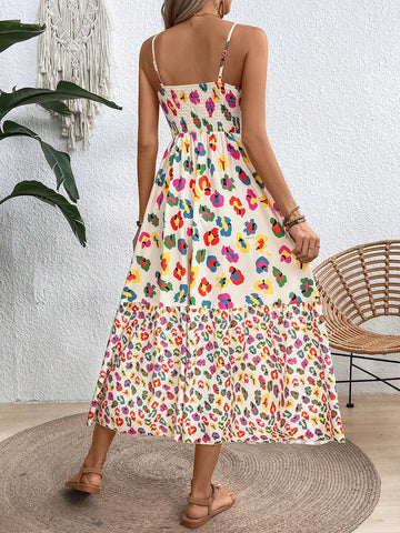 Women's Simple Daily Printed Camisole Dress (Random Pattern