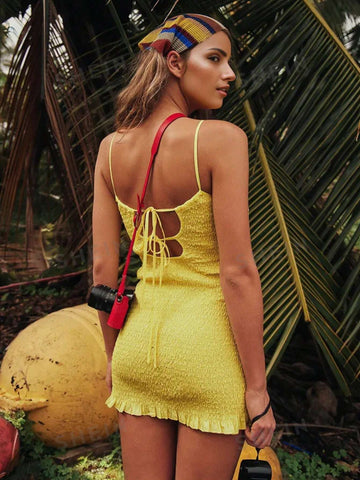 Women's Sleeveless Textured Fabric Dress