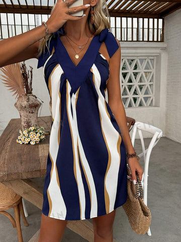 Women's Tie Shoulder Sleeveless Dress