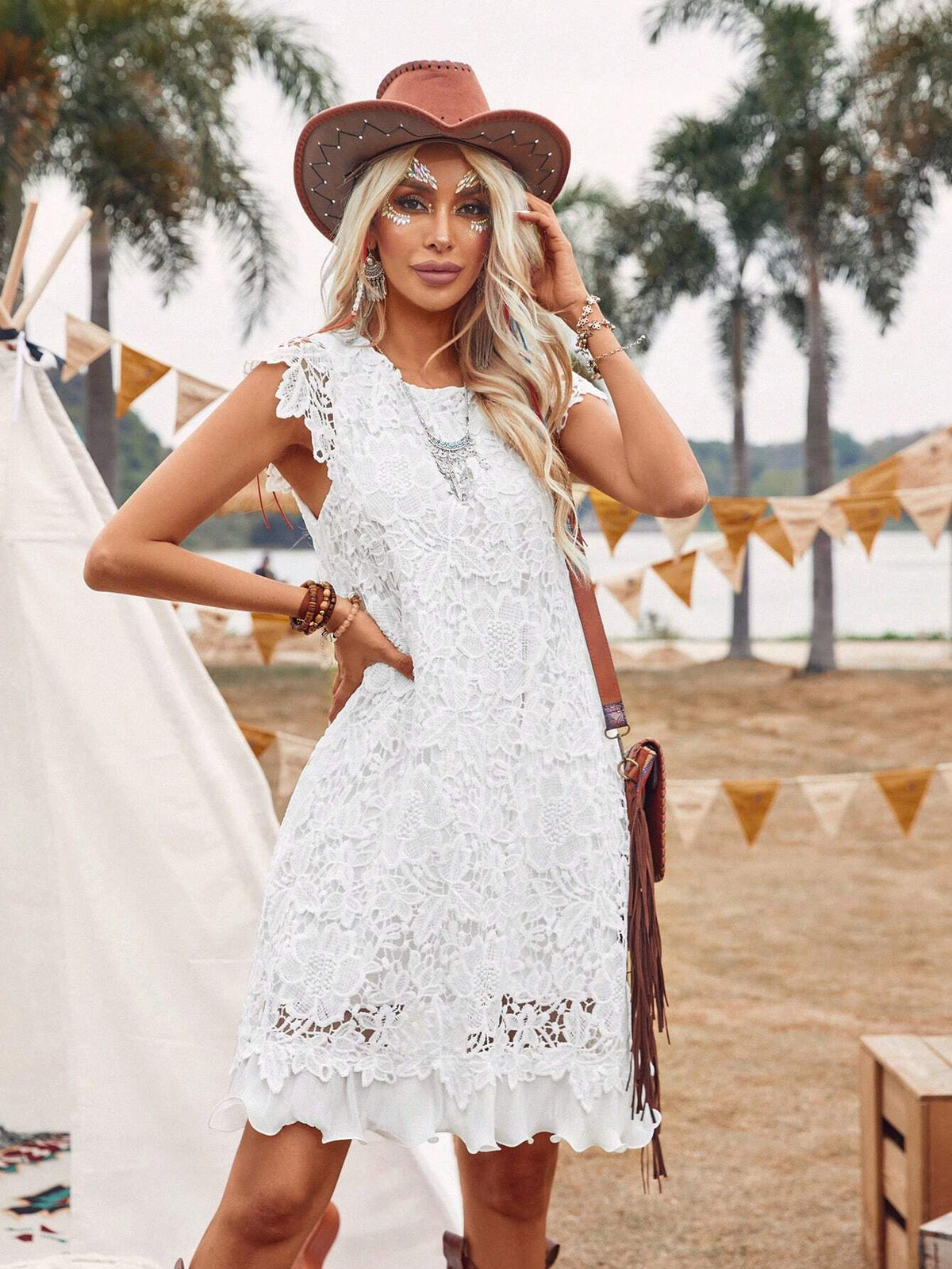 Women's Water-Soluble Lace Dress