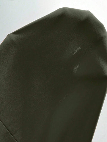 Women's Autumn Solid Color V-Neck Lantern Sleeve Waist Cinching Elegant Blouse