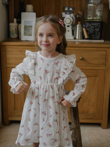 Vintaside Kids (Small) Girls' Ditsy Floral Cotton Dress