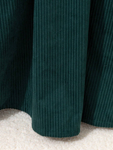 Vintaside Kids Young Girl Floral Embroidery & Ruffle Hem Long Sleeve Casual Dress, Fall & Spring