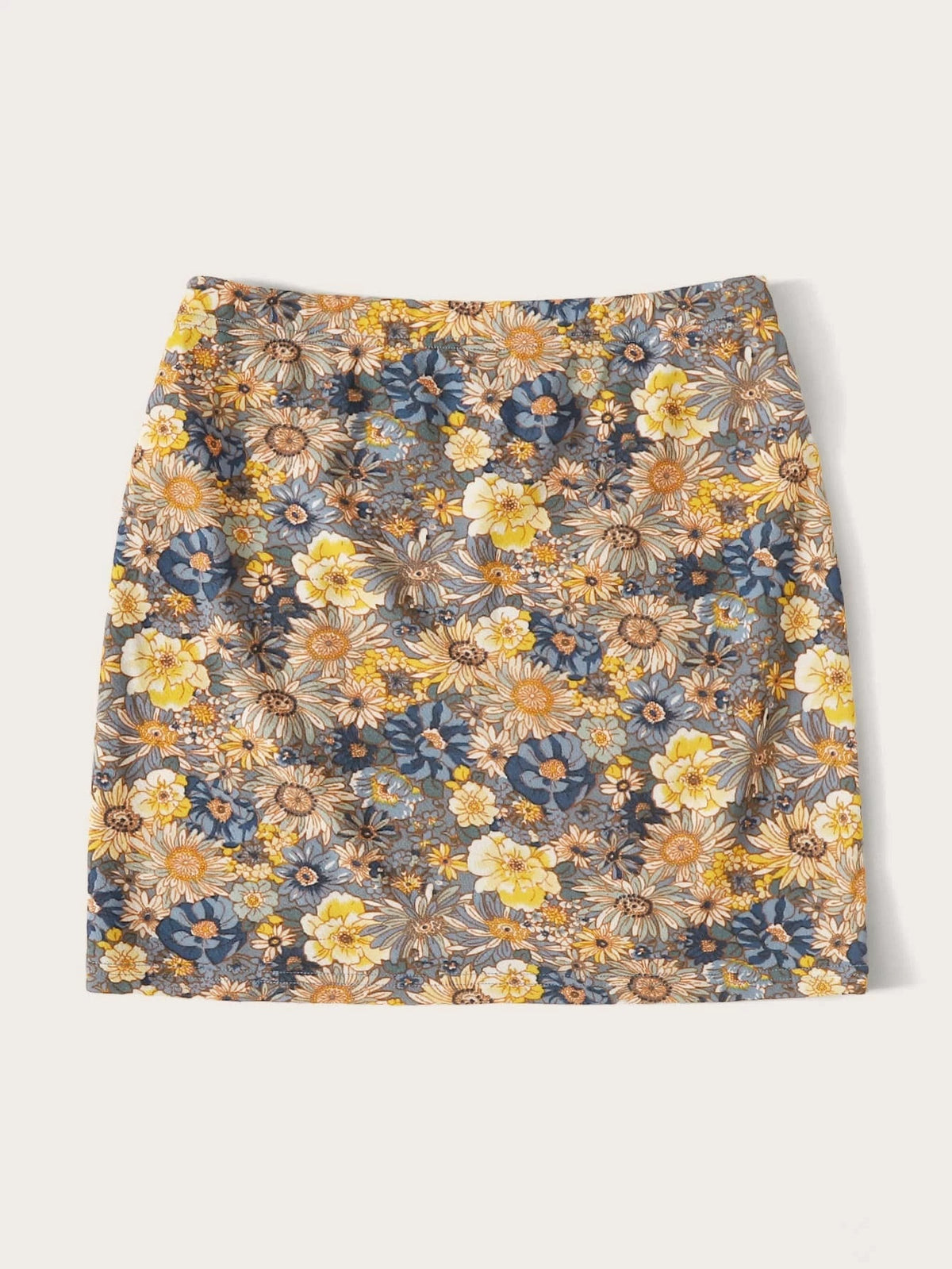 WYWH Elastic Waist Split Hem Floral Skirt