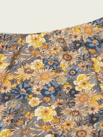 WYWH Elastic Waist Split Hem Floral Skirt