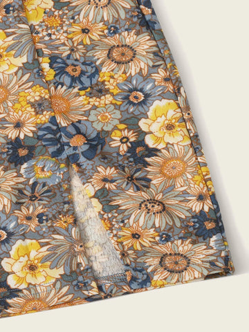 WYWH Elastic Waist Split Hem Floral Skirt