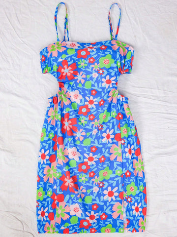 Floral Print Spaghetti Strap Dress For Women