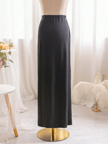 WYWH High Slit Pleated Vacation Wrap Skirt With Side Split