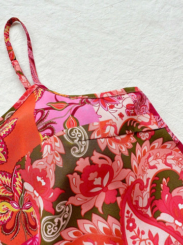 Ladies' Fashionable Summer Loose Casual Jumpsuit With Spaghetti Straps For Vacation