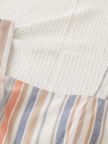 Striped Print Butterfly Sleeve Romper