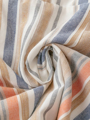 Striped Print Butterfly Sleeve Romper