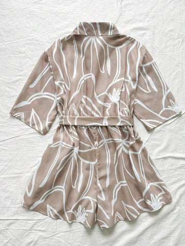 Linen-Like, Refreshing, Casual, Loose Jumpsuit For Vacation