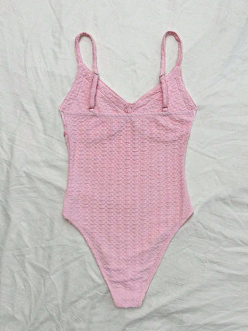 Romantic Contrast Lace, Butterfly Woven Ribbon, Textured Fabric Women's Bodysuit