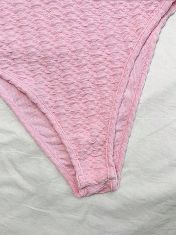 Romantic Contrast Lace, Butterfly Woven Ribbon, Textured Fabric Women's Bodysuit