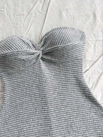 Sexy Casual Striped Bandeau Jumpsuit