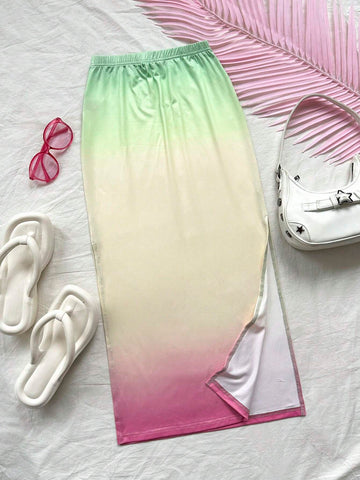 WYWH Simple And Elegant Sunset Style Bodycon Holiday Skirt