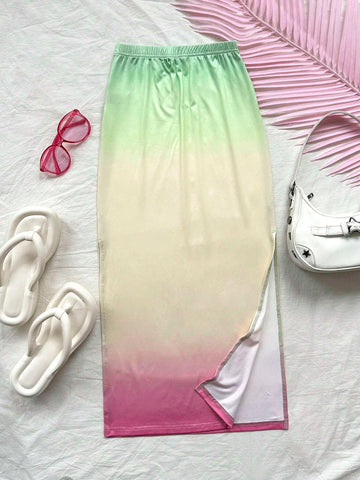 WYWH Simple And Elegant Sunset Style Bodycon Holiday Skirt