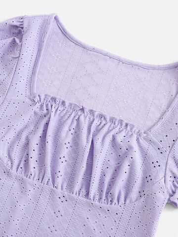 Square Neck Schiffy Dress