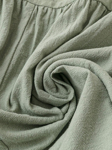 Summer Solid Loose V-Neck Sleeveless Jumpsuit With Shoulder Straps