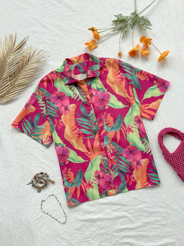 Tropical Printed Casual Loose Vacation Shirt