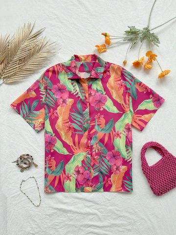 Tropical Printed Casual Loose Vacation Shirt