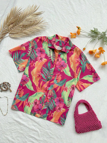 Tropical Printed Casual Loose Vacation Shirt
