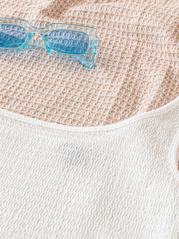 Holiday Women Casual One Shoulder Ribbed Top And A-Line Ruffled Multi-Layer Skirt