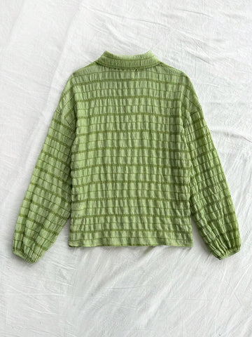 Vacation Women's Leisure Texture Sun Protection Shirt