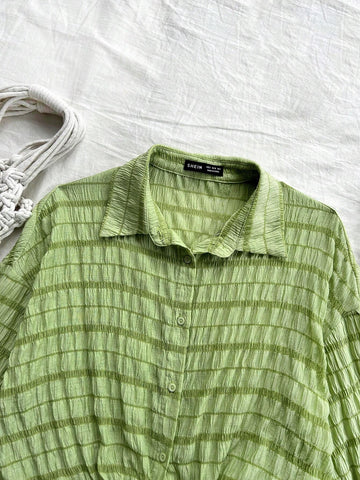 Vacation Women's Leisure Texture Sun Protection Shirt