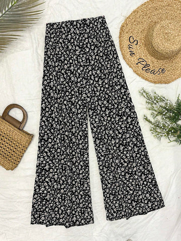 WYWH Women's Casual-Fitting Floral Printed Vacation Leisure Pants