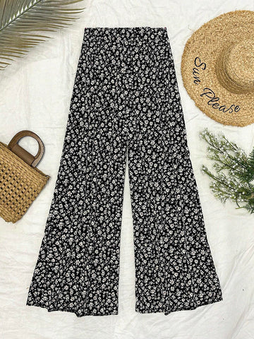 WYWH Women's Casual-Fitting Floral Printed Vacation Leisure Pants