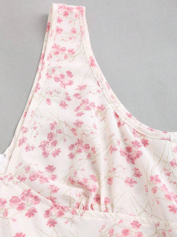 Women's Ditsy Floral Sleeveless Summer Holiday Dress