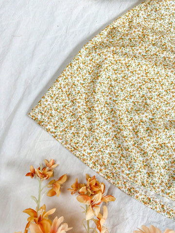 WYWH Women's Drawstring Waist Floral Mini Skirt