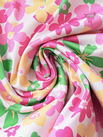 WYWH Women's Floral Print Holiday A-Line Skirt